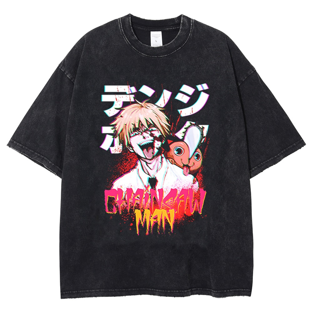 Chainsaw Man Denji and Pochita Tee