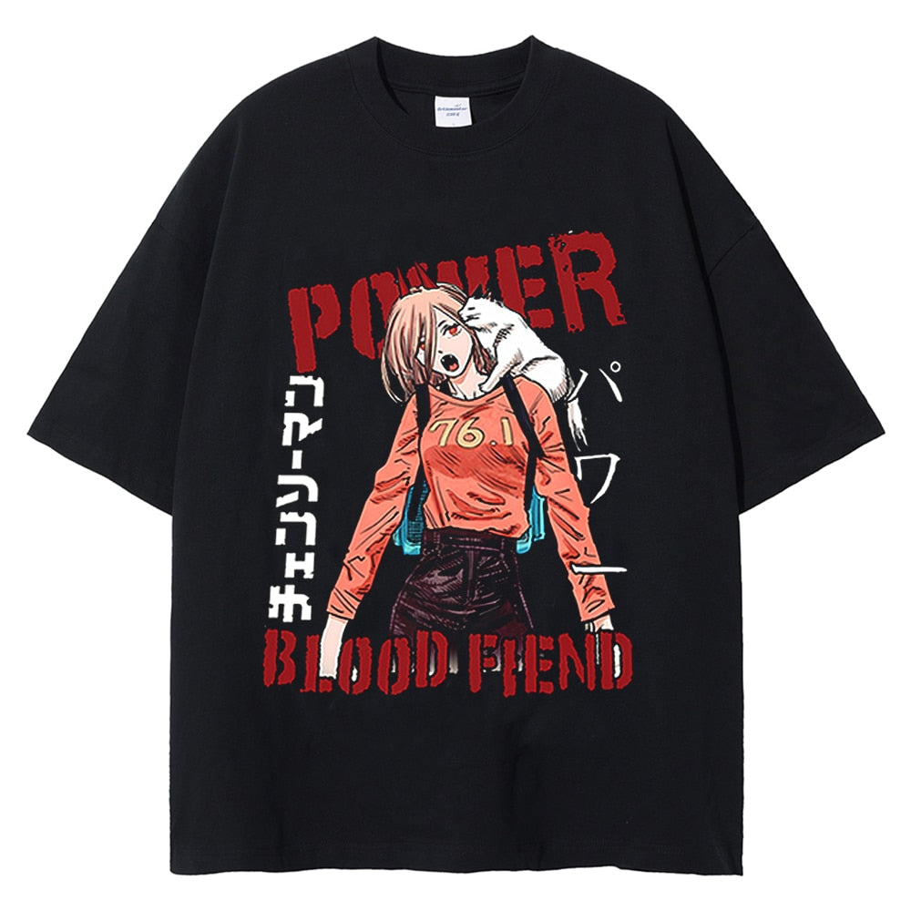 Chainsaw Man Power Cat Blood Fiend Tee