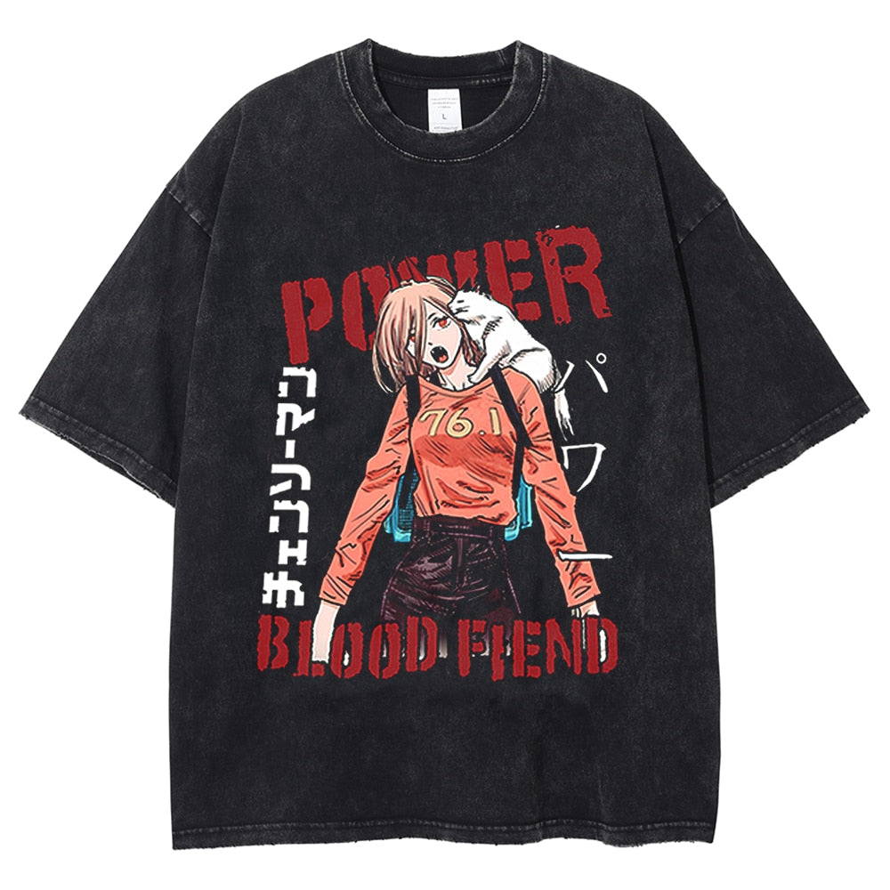 Chainsaw Man Power Cat Blood Fiend Tee