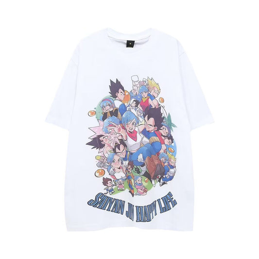 Vegeta and Bulma White Tee